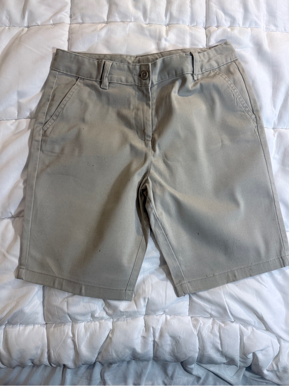 Wonder Nation Youth Boys Size 16 Khaki Chino Shorts | School Uniform Beige
